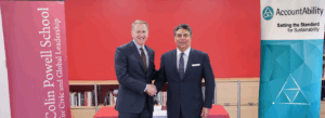 Sunny Misser shakes hands with Dean Andrew Rich