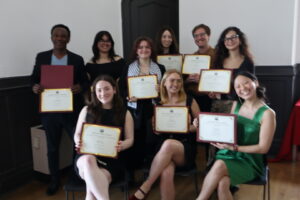Political Science students with their awards
