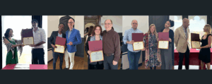 Political Science students with their awards