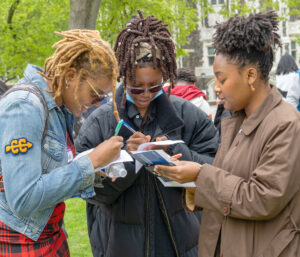 Students interacting