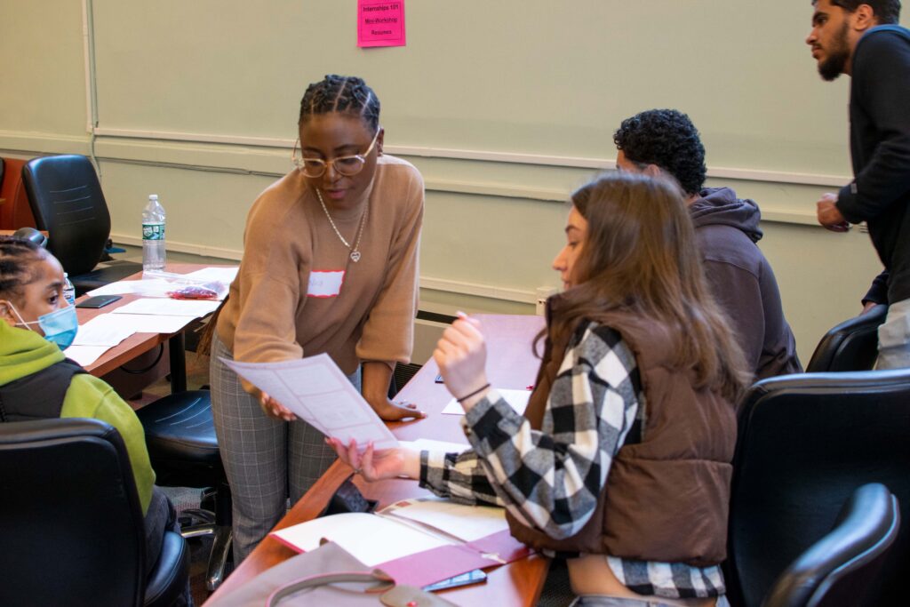 Two Students Collaborating in the Classroom