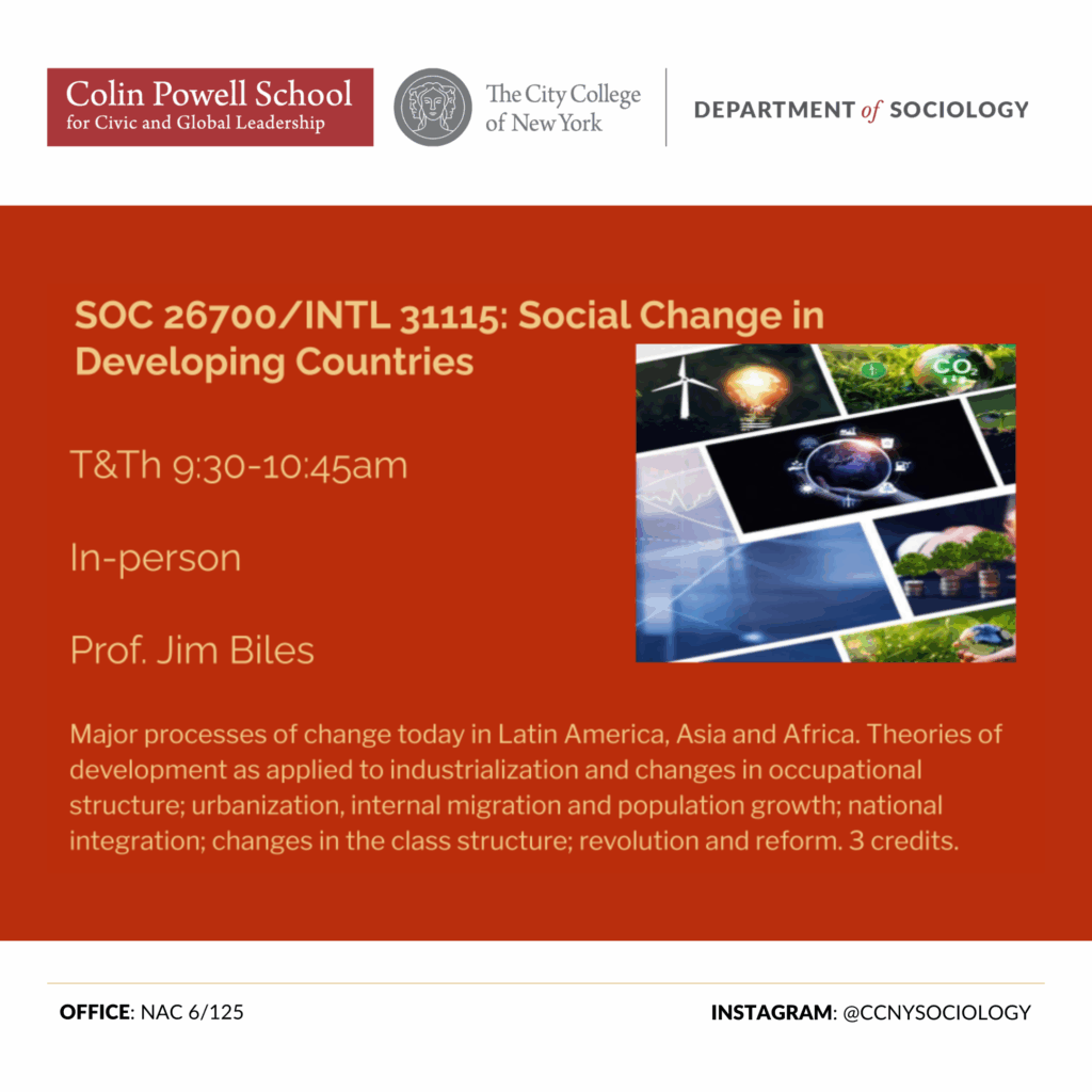 SOC 26700/INTL 31115: Social Change in Developing Countries