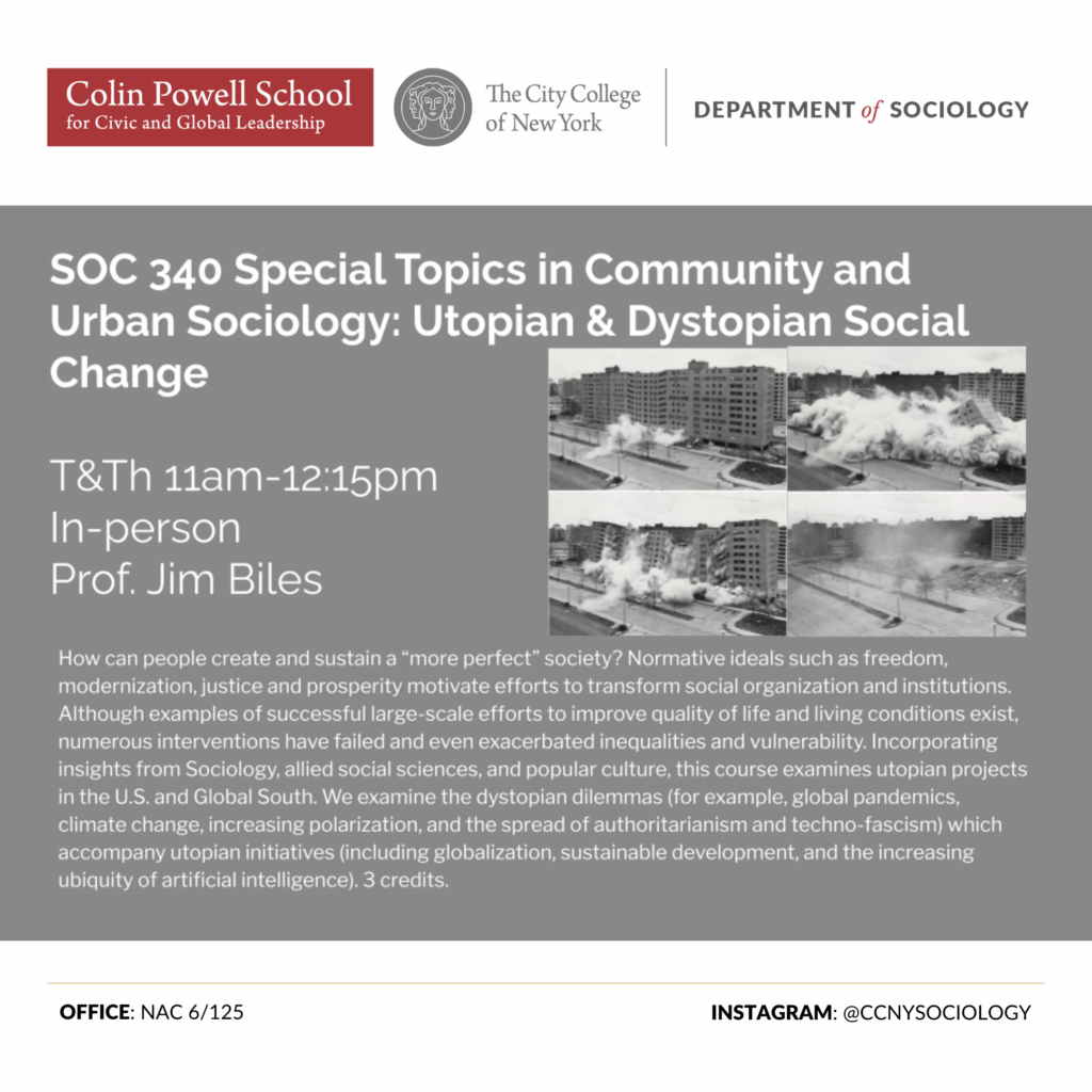 SOC 340 Special Topics in Community and Urban Sociology