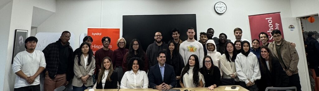 Kyndryl representatives and powell school students