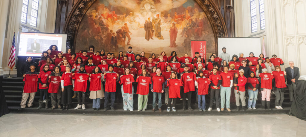 New Colin Powell School students posing during the Oreintation Event