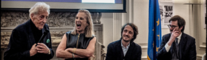 Professor Luca Falciola and Kerry Kennedy at the event