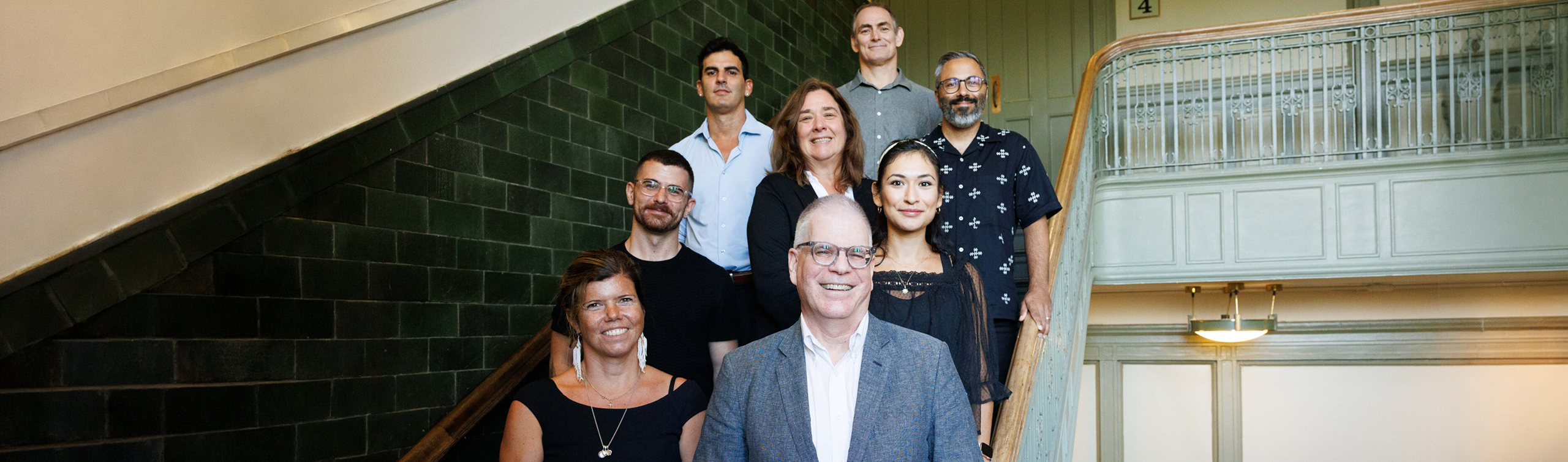 New faculty with Dean Marc Ostfield